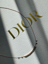 DANGLE STUDS NECKLACE WITH WHITE DIAMONDS