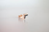 BLACK & WHITE DIAMOND ARROW STUD
