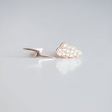 CLOUD STUD WITH WHITE DIAMONDS
