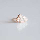 CLOUD STUD WITH WHITE DIAMONDS