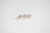 TRI STAR STUD WITH WHITE DIAMONDS