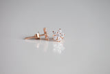 DIAMOND STAR FLOWER STUDS