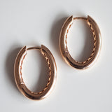 LARGE OVAL HOOPS IN 14K ROSE GOLD