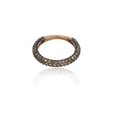 COGNAC DIAMOND PAVE RING HALF TURN