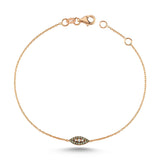 EVIL EYE BRACELET WITH COGNAC DIAMONDS