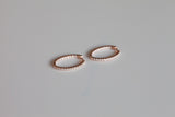OVAL HOOPS WITH PAVE WHITE DIAMONDS