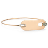 WHITE & COGNAC PLATE BANGLE