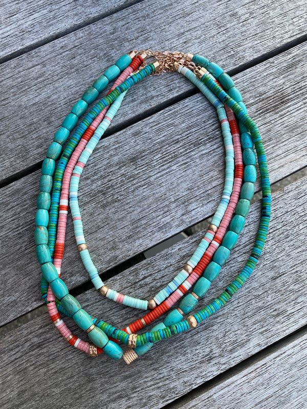 CAPRI TURQUOISE BEADS OF LOVE NECKLACE